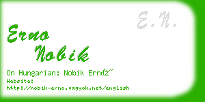 erno nobik business card